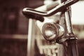 Vintage light on a rusty old bicycle Royalty Free Stock Photo