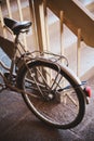 Old Bike Locked to Fence