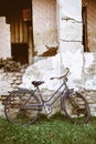 Old bike parked at the farmhouse