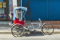 Old bike rickshaw rikshaw trishaw in Don Mueang Bangkok Thailand Royalty Free Stock Photo