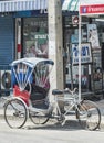 Old bike rickshaw rikshaw trishaw in Don Mueang Bangkok Thailand Royalty Free Stock Photo