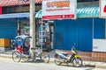 Old bike rickshaw rikshaw trishaw in Don Mueang Bangkok Thailand Royalty Free Stock Photo