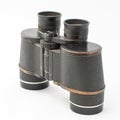 Old binocular isolated on white background Royalty Free Stock Photo