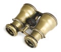 Old binoculars on white background Royalty Free Stock Photo