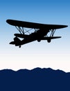 Old biplane silhouette