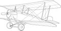 Old biplane sketch