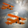 Old Biplanes. Royalty Free Stock Photo