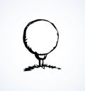 The golf ball. Vector drawing Royalty Free Stock Photo