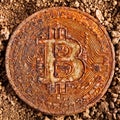 Old bitcoin on ground