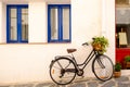 Old black bicycle