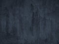 Old black blue metal painted wall. Cracked paint texture. Dark teal background with drips of paint. Royalty Free Stock Photo