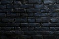 Old black brick wall texture background,  Black brick wall texture background Royalty Free Stock Photo