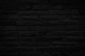 Old black brick wall texture for background with copy space for design. dark wallpaper Royalty Free Stock Photo