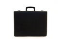 Old black briefcase