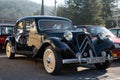 Old black Citroen Traction Avant on the street of Barcelona in Spain Royalty Free Stock Photo