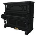 The old black closed pianino