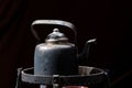 Old black coffee pot Royalty Free Stock Photo
