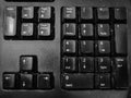 The black computer keyboard is so dirty. Royalty Free Stock Photo
