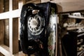 Old black dial telephone