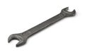 Old black double open end wrench Royalty Free Stock Photo