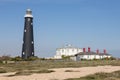 Old black Dungeness Lighthouse