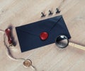 Old black envelope Royalty Free Stock Photo