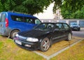 Old black Honda Civic private car hatchback side view Royalty Free Stock Photo