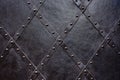Old black iron door background, texture, wallpaper, pattern Royalty Free Stock Photo