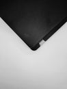 Old Black Laptop Isolated on White Background Royalty Free Stock Photo