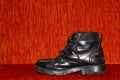 Old Black Leather Boots, Vintage