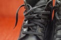 Old Black Leather Boots, Vintage