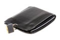 An old Black leather wallet with a pad lock Royalty Free Stock Photo