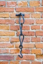 Old black metal hook and a chain Royalty Free Stock Photo