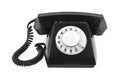 Old black phone isolated on white background Royalty Free Stock Photo