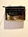 an old black rusty typewriter Royalty Free Stock Photo