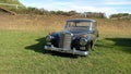 Old black 1950s Mercedes Benz 300 W186 Adenauer luxury sedan. Autoclasica 2022 classic car show. Royalty Free Stock Photo