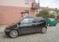 Old black small city compact car Renault Twingo I Royalty Free Stock Photo