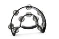 Old black tambourine Royalty Free Stock Photo