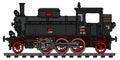 The old black tank engine steam locomotive Royalty Free Stock Photo