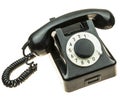 Old, black telephone from the fifties Royalty Free Stock Photo