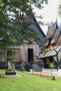 A Old Black temple in Chiangrai, Thailand