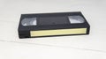 Old  black VHS tape with a blank label Royalty Free Stock Photo