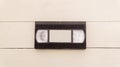 Old  black VHS tape flat lay Royalty Free Stock Photo