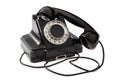 Old black vintage rotary style telephone Royalty Free Stock Photo