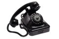 Old black vintage style telephone off the hook Royalty Free Stock Photo
