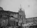 Old black and white artistic of church in Moscow, Russia Royalty Free Stock Photo