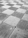 Old black and white brick walkway Royalty Free Stock Photo