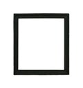 Old black wooden picture frame on white background isolated Royalty Free Stock Photo