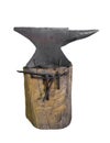 Old blacksmith anvil isolated