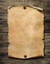 Old blank paper with nails 3d illustration Royalty Free Stock Photo